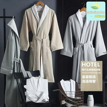 【五星級同款】酒店浴袍 情侶浴袍 睡袍 家居服 浴衣 加厚雙層 吸水速幹 四季通用 成人男女款 柔軟親膚