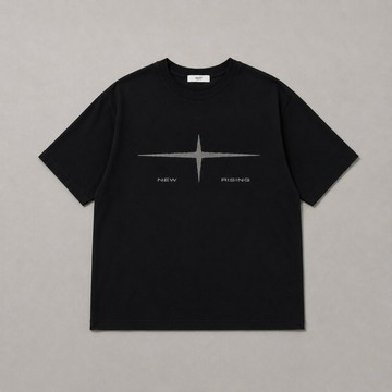 【APPAREL】NEW RISING 星芒印花寬版短袖T恤