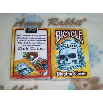 【USPCC 撲克】BICYCLE Club Tattoo orange紋身俱樂部撲克牌 -S10312816