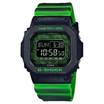 CASIO卡西歐 G-SHOCK  經典方形 科幻螢光綠 電子腕表 43.2mm DW-D5600TD-3｜樂天領券現折★全館特惠中★指定刷卡回饋10%