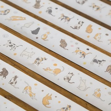 KAMIO 紙膠帶 模切 貓 可愛貓咪造型 手帳裝飾 禮品包裝 DIY手工藝  1組