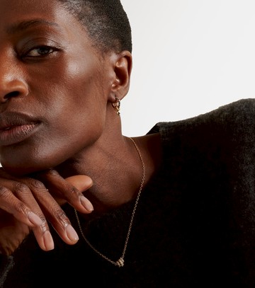 Spinelli Kilcollin Zahra 18kt gold hoop earrings with black diamonds