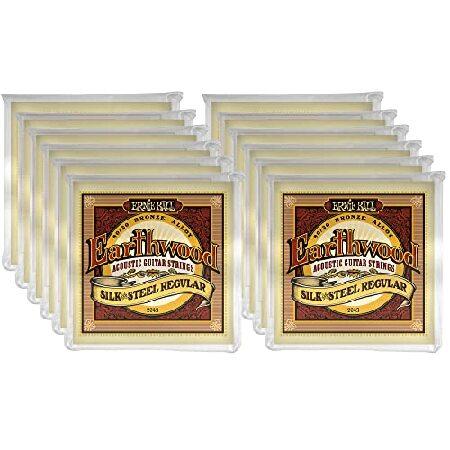 12 PACK Ernie Ball 2043 Silk ＆ Steel 80 20 Bronze Acoustic Guitar Strings 13-56 Regular 並行輸入品