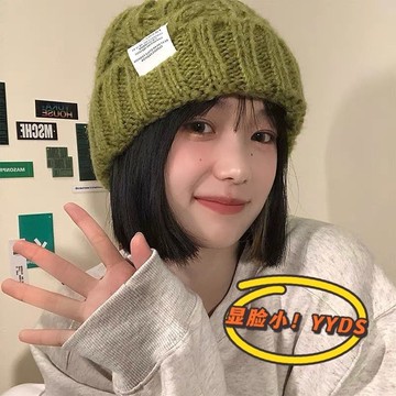 尚左好物-冬季活力係列毛綫帽子女冬粗綫針織帽秋冬季學生保暖護耳包頭冷帽