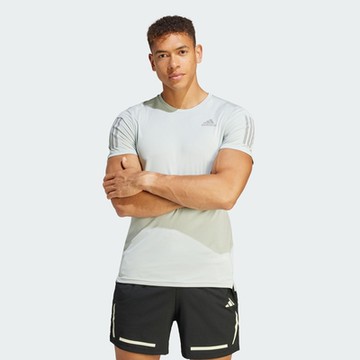 adidas 愛迪達 上衣 男款 短袖上衣 運動 亞規 OWN THE RUN TEE 灰白 IM2535