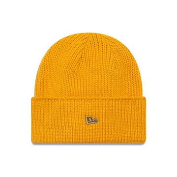 NEW ERA 男女 毛帽 NE WIDE CUFF BEANIE NE 芥末黃 NE60565448