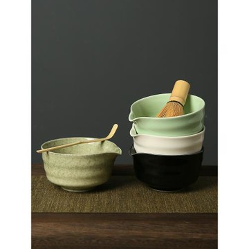 日式抹茶碗打抹茶宋代點茶工具陶瓷茶碗茶杯攪拌器抹茶刷茶筅套裝