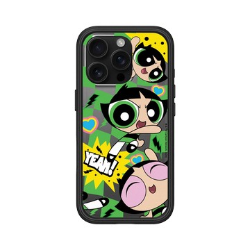 iPhone 16 Pro Mod NX 黑 - The Powerpuff Girls 飛天小女警 - 毛毛 - 可愛格紋款