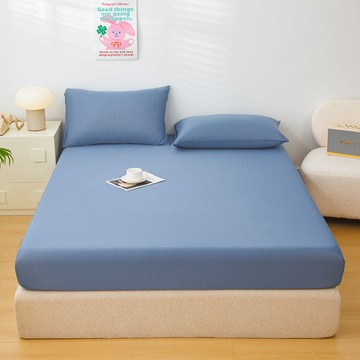 NATURALLY JOJO 沁涼玩色雪糕床包3件組  蘇打藍  雙人  床包 + 枕套 2個