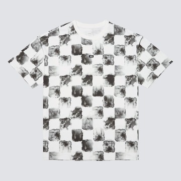 Checker 黑色暈染棋盤格短袖T恤