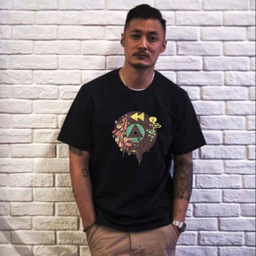 HANDIAN港風潮牌夏季t恤男短袖圓領純棉寬松大碼半袖休閑男裝上衣