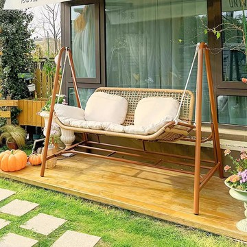 戶外秋千吊椅網紅室內雙人吊籃藤椅室外庭院蕩秋千花園秋千椅