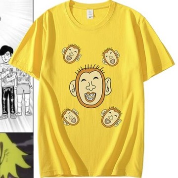 靈能百分百影山茂夫同款短袖路人超能小酒窩猴t恤100動漫cos衣服