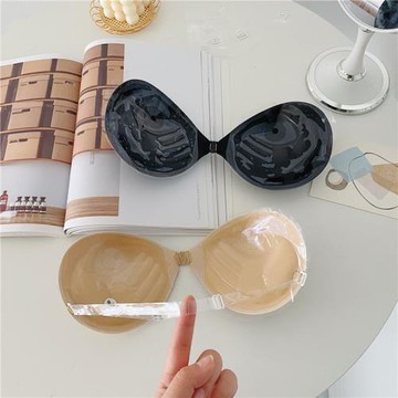 加厚乳貼女夏季沙灘度假小胸聚攏無肩帶內衣上托純欲防滑無痕文胸