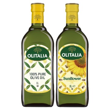 OLITALIA 奧利塔 純橄欖油1L + 葵花油1L 2件禮盒  1盒