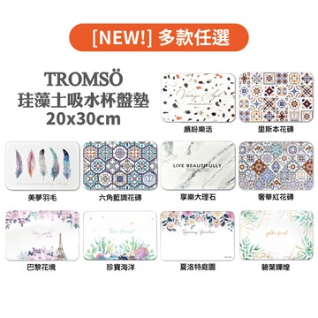 珪藻土20x30 吸水杯盤 【TROMSO】/台灣現貨 隔熱墊 吸水桌墊 浴室吸水 檯面吸水墊【H0332059】