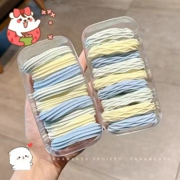 📣爆款推薦📣【多巴胺】海鹽+豆沙+抹茶混裝高彈力綠高顔值髮繩多巴胺皮筋頭 UT9W