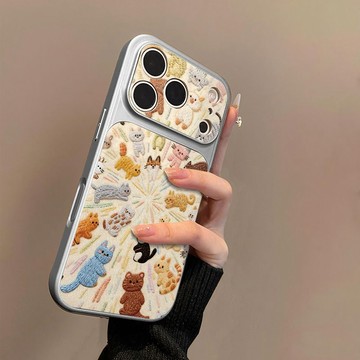 動物派對適用蘋果17手機殼小羊皮蘋果16保護套15新14外殼13/12