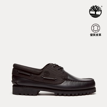 【網路限定】Timberland 男款黑色Timberland® Authentic手工縫製三孔帆船鞋|A6DXWEL2