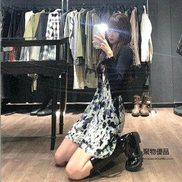 連身裙子氣質顯瘦收腰背心裙小可愛【聚物優品】