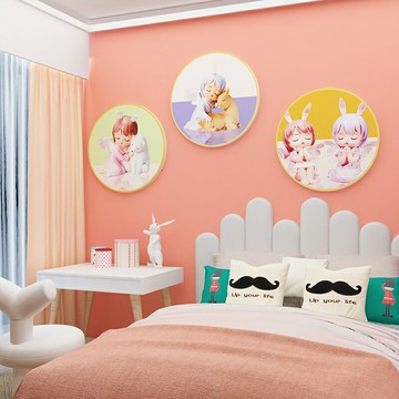 網紅公主房間裝飾品兒童少女孩臥室墻面布置床頭背景擺件貼紙掛畫