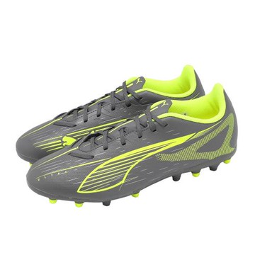 Puma 足球鞋 Ultra 5 Play MG 男鞋 灰 黃 人工草皮 軟釘 抓地 108328-03