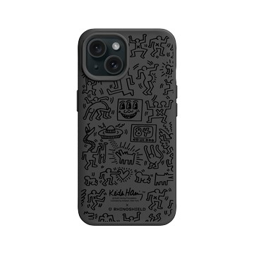 iPhone 15 SolidX 黑 - Keith Haring - Line Art