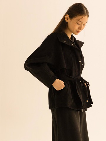 Corduroy Bomber Jacket - Black