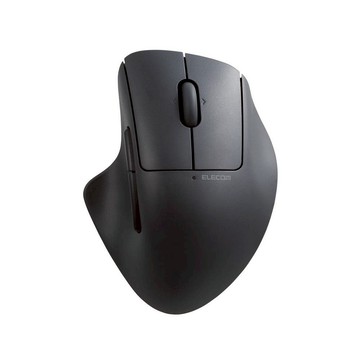 【日本ELECOM】Shellpha 靜音雙模人體工學5鍵滑鼠-黑(S)