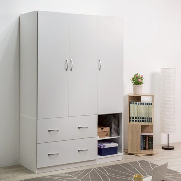 【TZUMii】雅緻三門二抽衣櫥 衣櫃 收納櫃 置物櫃 凝雪白