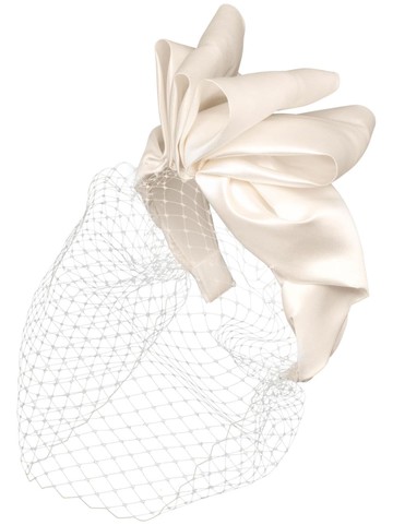 Jennifer Behr - Odella voilette headband - women - Silk/Steel - One Size - Neutrals