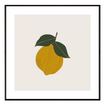 菠蘿選畫所 手繪藝術 檸檬 BFOL4416G  40 x 40cm  金色