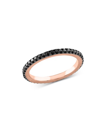 Bloomingdale's Fine Collection Black Diamond Diamond Eternity Band in 14K Rose Gold, 0.35 ct. t. w.