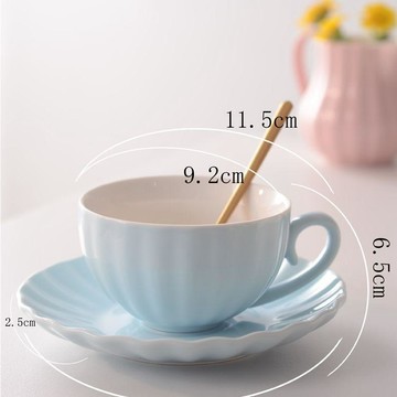 臺灣/免運✨茶杯  主人杯200ml南瓜款陶瓷咖啡杯套裝簡約下午茶精緻家用茶杯高顏值杯子