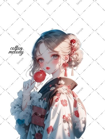 original sticker no.1472 人物貼紙 原創貼紙 人像貼紙 女孩貼紙 原創人物貼紙