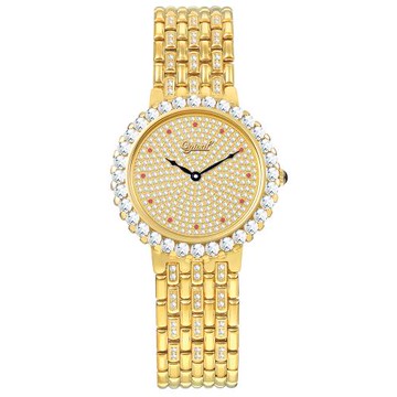 【Ogival 愛其華】冷翡翠系列 滿天星時尚男錶 (3811GK) 金色