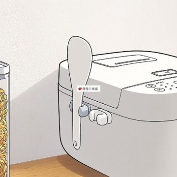 【臺灣精品】💕粘貼飯勺收納電飯煲壁掛米飯神器勺子放置廚房粘飯置物架硅膠掛鉤
