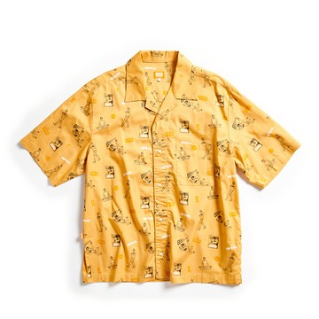 EDWIN｜橘標｜男性｜E君滿版印花寬版短袖花襯衫