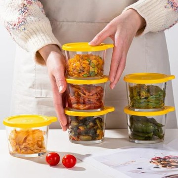 玻璃碗密封罐食品小保鮮盒冰箱裝咸菜飯盒迷你泡菜罐子小號盒子