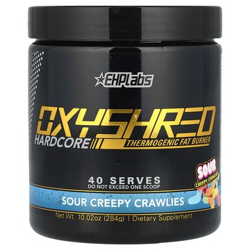 EHPlabs, OxyShred Hardcore，熱效應脂肪燃燒器，酸味爬蟲，10.02 盎司（284 克）