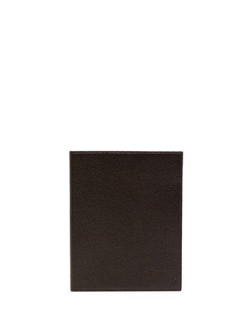Polo Ralph Lauren - embossed-logo detail ID-card holder - unisex - Leather - One Size - Brown