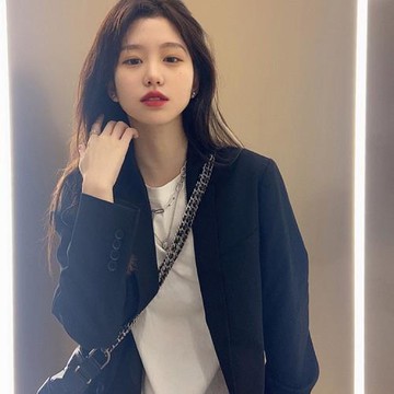 日系黑色小西裝女秋冬小香風寬松休閑百搭西服小個子顯瘦外套上衣