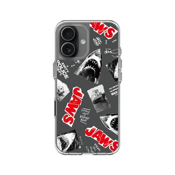 iPhone 17 Clear Case（相機按鈕） 透明 - Jaws - 大白鯊 - 紅色大白鯊