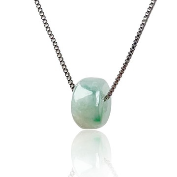 【萬事亨通】飄綠花翡翠路路通項鍊 | 天然緬甸玉翡翠A貨 | 送禮