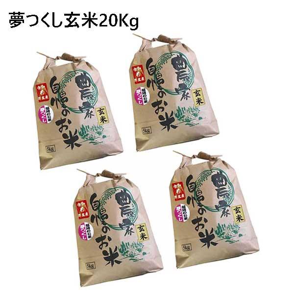 夢つくし 玄米 20kg (5kg×4袋)  令和５年産　福岡県産   農家直送  送料無料　新米