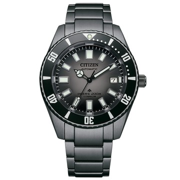 CITIZEN 限量 1977征服潛水機械手錶 開學新裝備-鈦-暗黑款 NB6025-59H