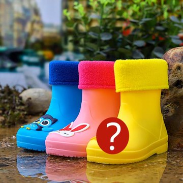 巧貝淘輕便兒童雨鞋卡通冬夏兩用加棉可拆卸保暖雨靴幼兒園玩沙鞋