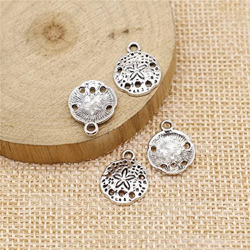 Sea Urchin Charms Antique Silver Color jewelry making supplies w 並行輸入品