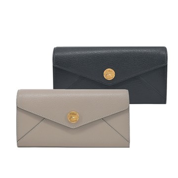 Chloe 粒面羊皮翻蓋信封長夾(任選)