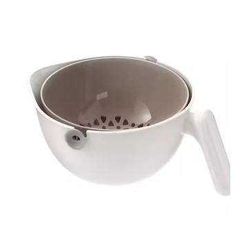 北歐風單手旋轉瀝水籃